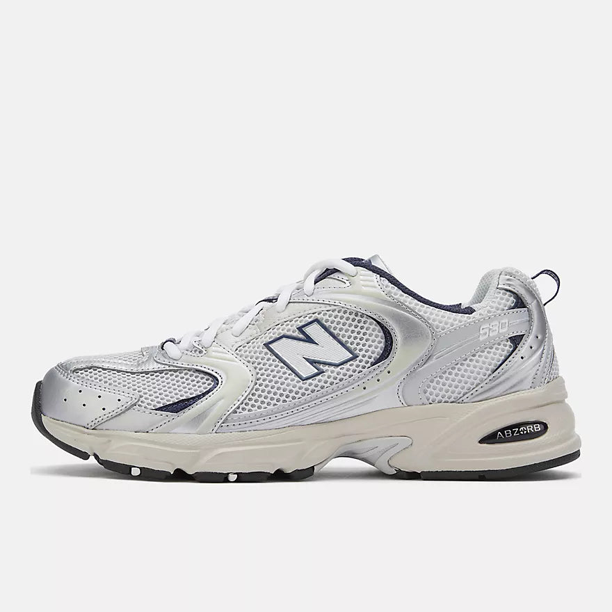 New Balance 530 SILVER METALLIC & NB Navy